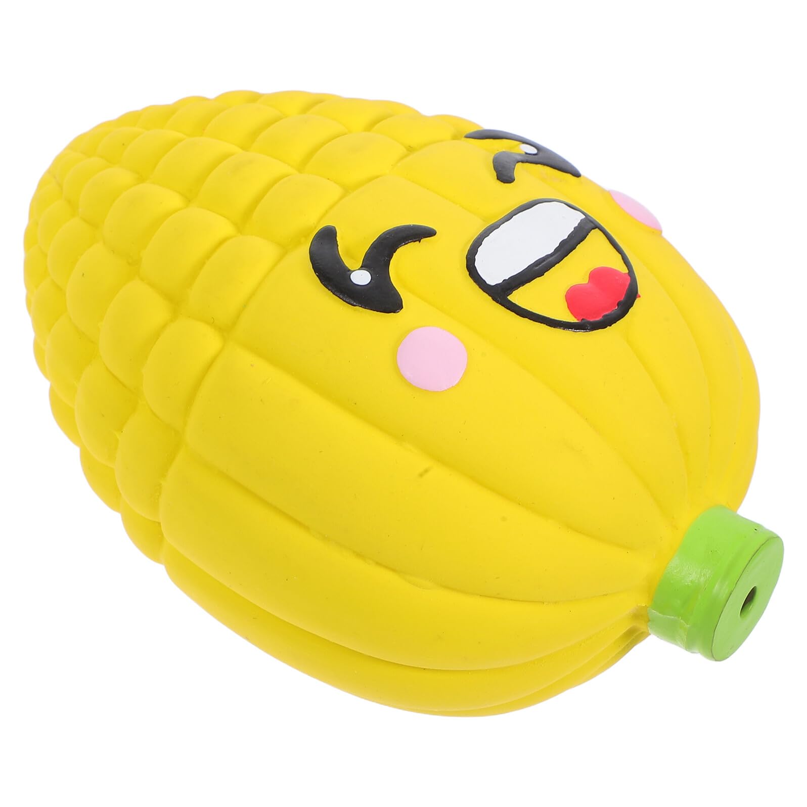 ERINGOGO Squeaky Tough Latex Dog Chew with Laughing Corn Vegetable Face, Interactive Teething for Small Puppies and Aggressive Chewers, Sturdy Pet for Chewing and Play