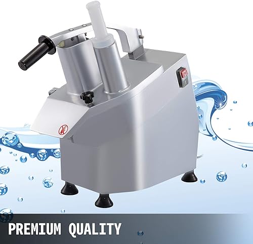 Miniatura 2 de VBENLEM Procesador de alimentos comercial de 110 V 2 agujeros de alimentación cortador eléctrico de verduras de 550 W 1600 RPM procesador de