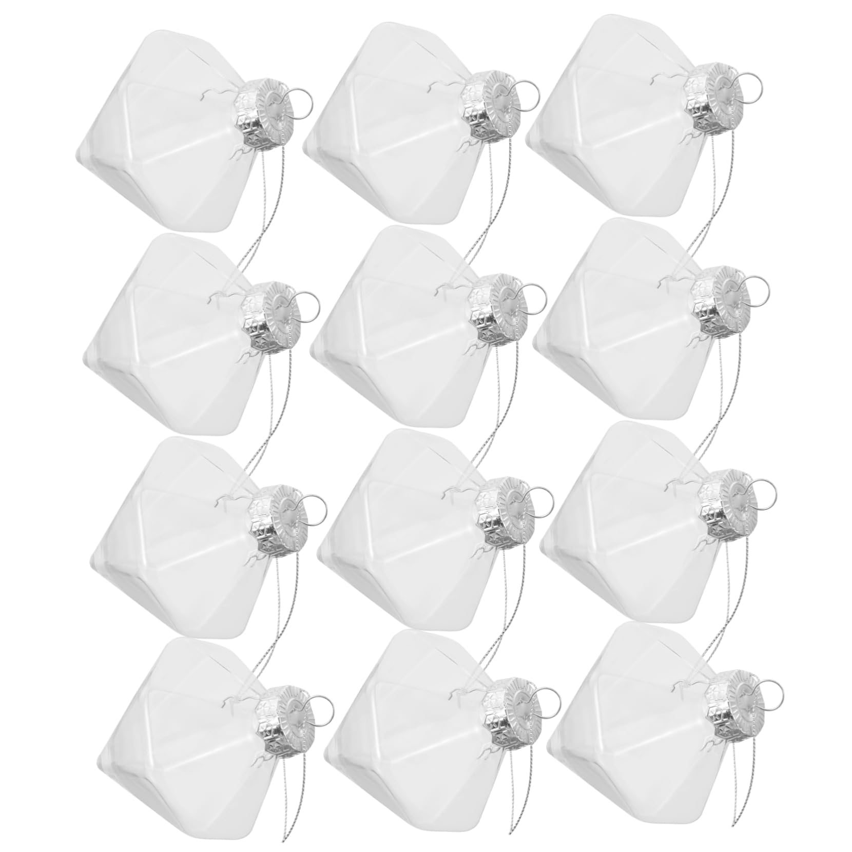 PartyKindom 3 Set Ornamento Dell'albero Di Natale Di Di Natale Piccole Palline Di Chiare Di Polistirolo Espanso Sfere Di Perle Transparent Plastica 12 Pezzi * 3