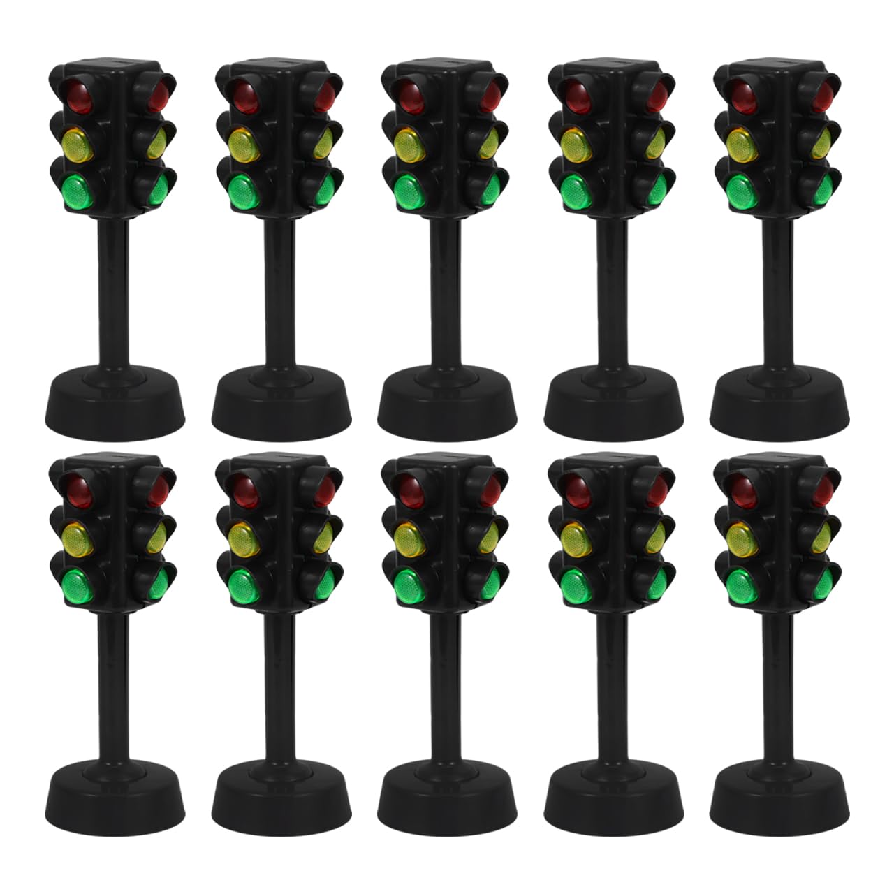 Alipis Traffic Light Toy, Traffic Lights Model Traffic Lamps Kids Early Educational Playset, Pack of 10