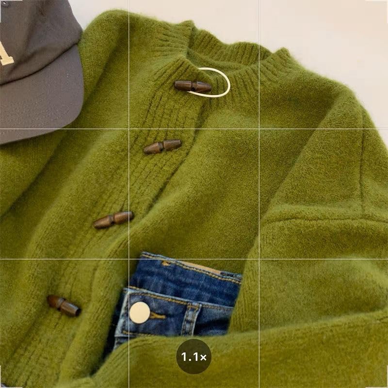 Button Up Cardigan Oversized Cardigans for Women Olive Green Sweater Fall Tops Vintage Cardigan2