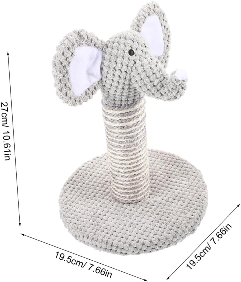 Milisten 2pcs Cat Scratching Posts Set, Vertical Wear-Resistant Sisal Claw Scratchers with Elephant and Zebra Designs, Small Size Indoor Climbing Frame for Kittens and Cats, Household Pet