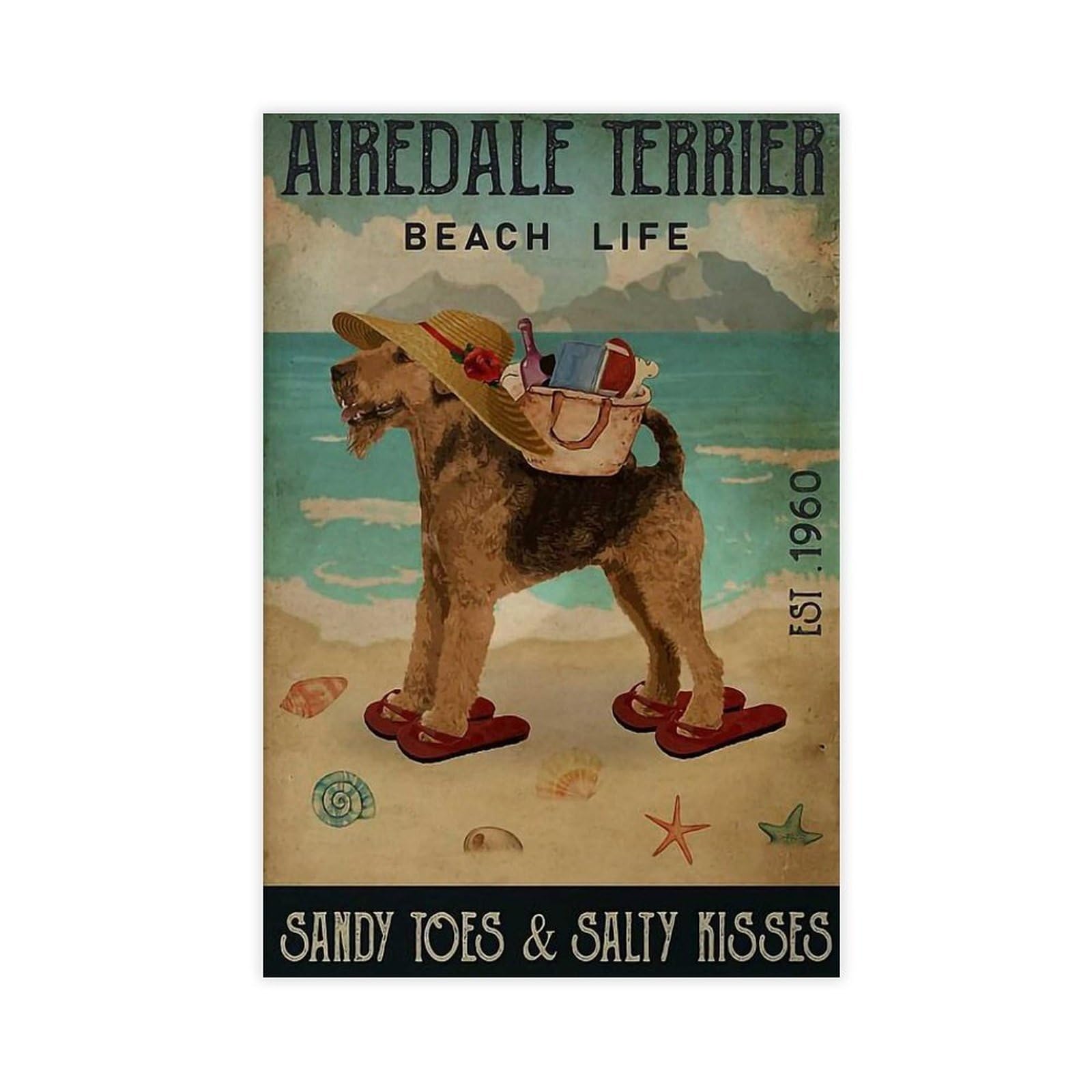 Aldergrove Beach Life Fine Sand between Toes And Salty Kisses Canvas Poster Bedroom Decor Landscape Decor Gift 12x18inch(30x45cm)