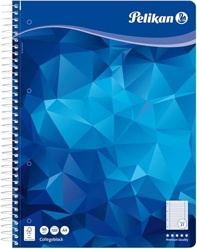 Pelikan 100090 Spiralblock A4, 120 Blatt, Lineatur 27 (liniert), Schulschreibpap