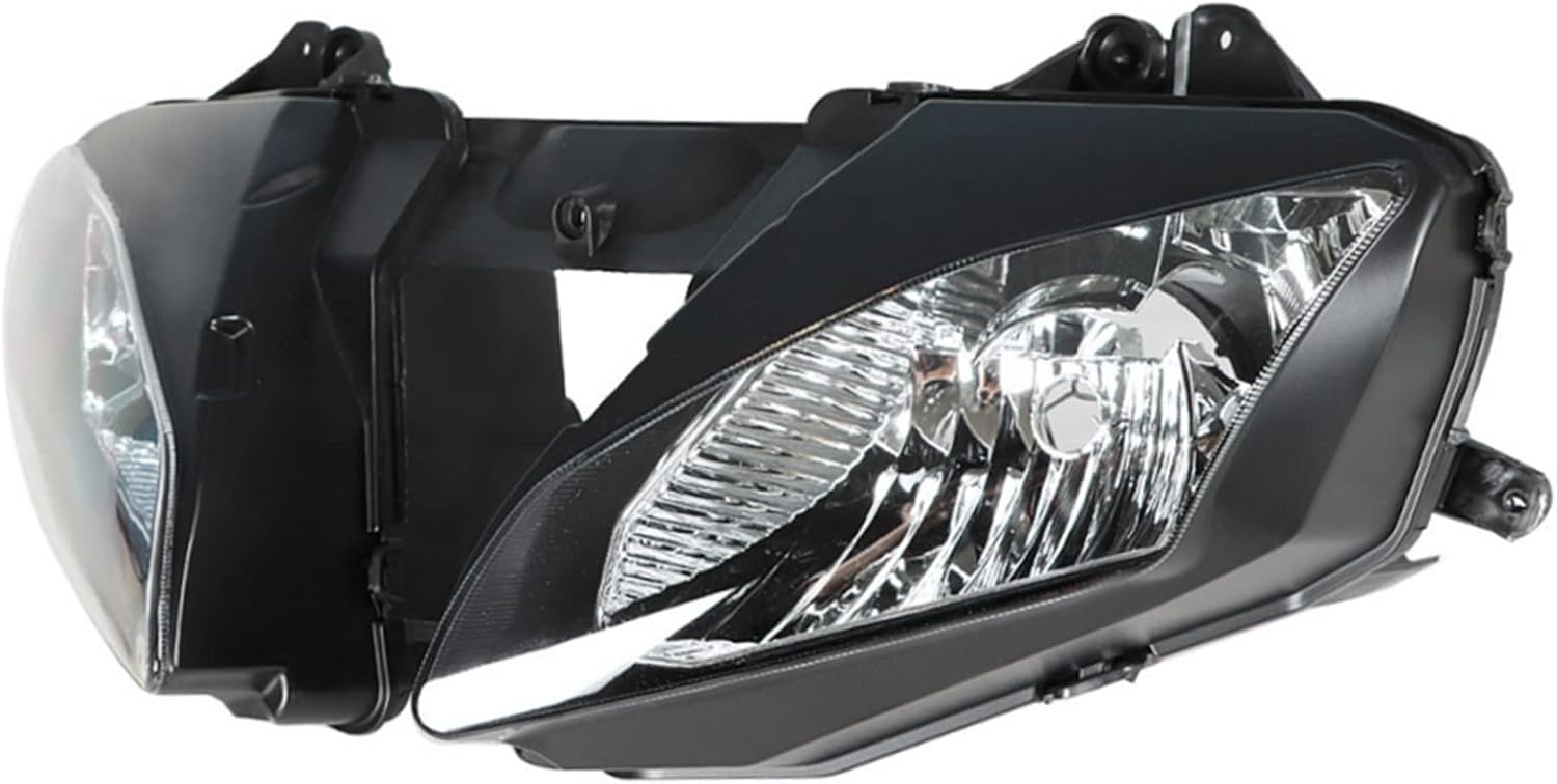 LABLT Black Front Headlight Motorcycle Headlamp Replacement for Yamaha YZF R6 YZFR6 2006 2007