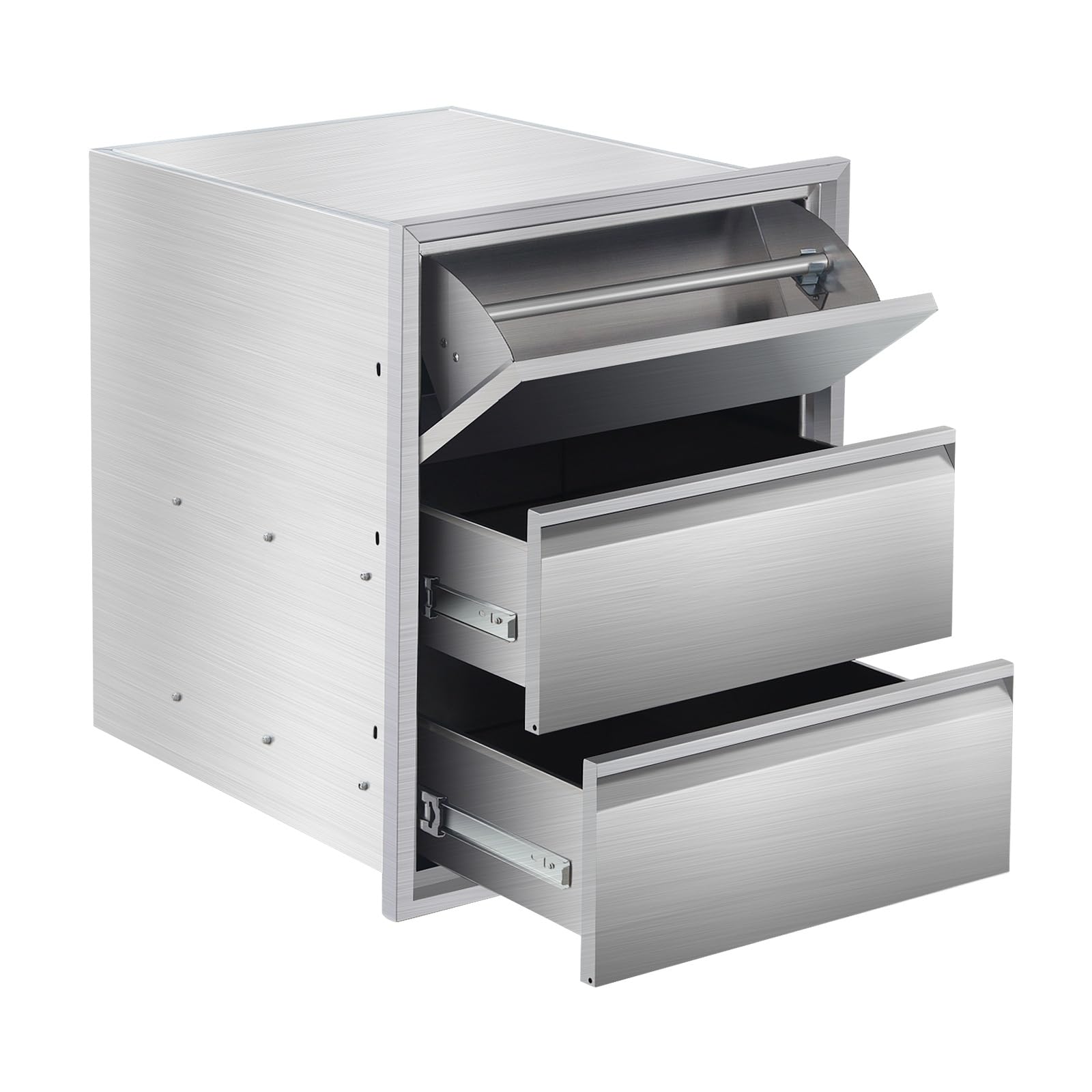 Meuble Rangement Encastrable INOX 304 pour Cuisine Extérieure BBQ