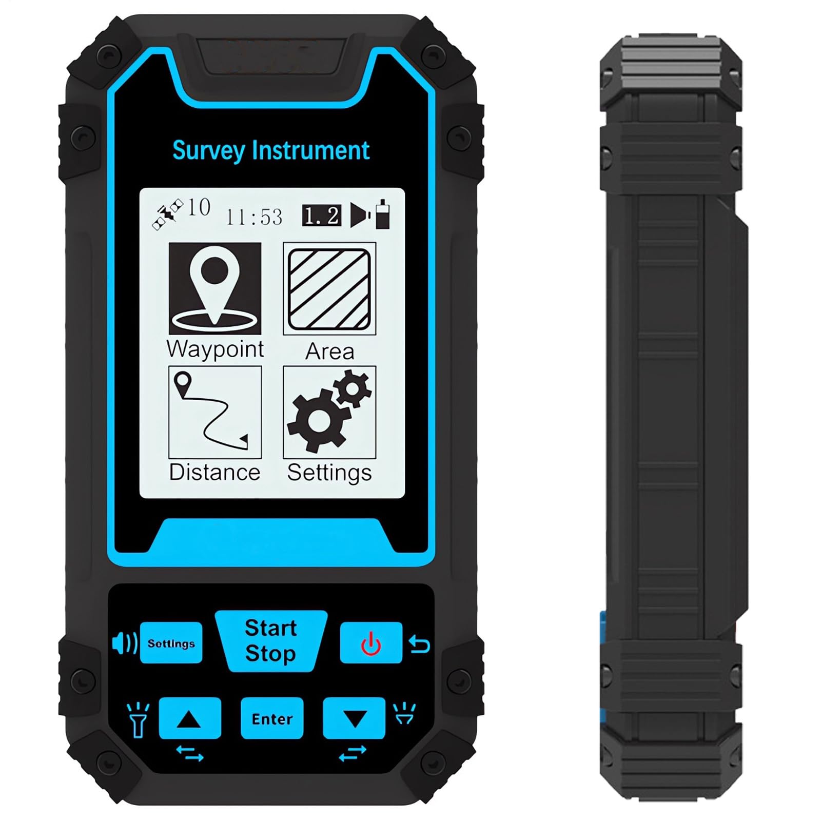 Podręczne narzędzie do badań gruntów GPS, urządzenie pomiarowe GNSS dla obszaru i odległości z oszacowaniem cen, wodoodporny miernik laserowy GPS do pieszych, rolnictwa, leśnictwa