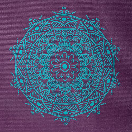 Tapete de Yoga PVC eco Estampa Mandala, indicado para iniciantes, yoga mat para pilates e ginástica