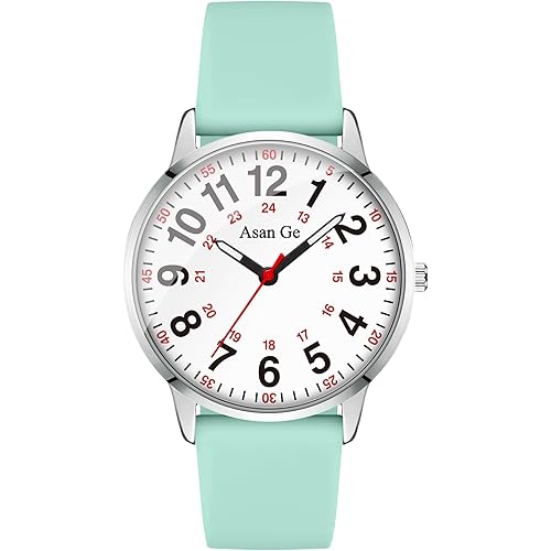 Asan Ge Watches for Women, Fashion 3ATM Waterproof Minimalist Lightweight Easy-to-Read Analog Silicone Watch Suitable for Daily Work, Leisure, Outdoors