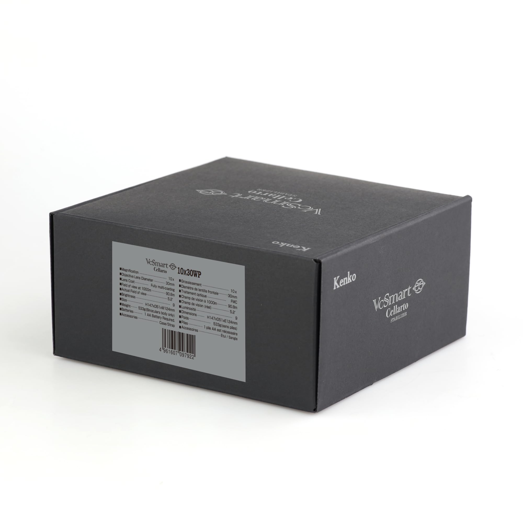 Kenko Jumelles à stabilisation d'image Vc Smart 10x30 Cellarto WP, Prisme en Toit, étanches IPX7, Utilisation Continue 28 Heures, pour l'extérieur, l'observation des Oiseaux et des étoiles, 097922
