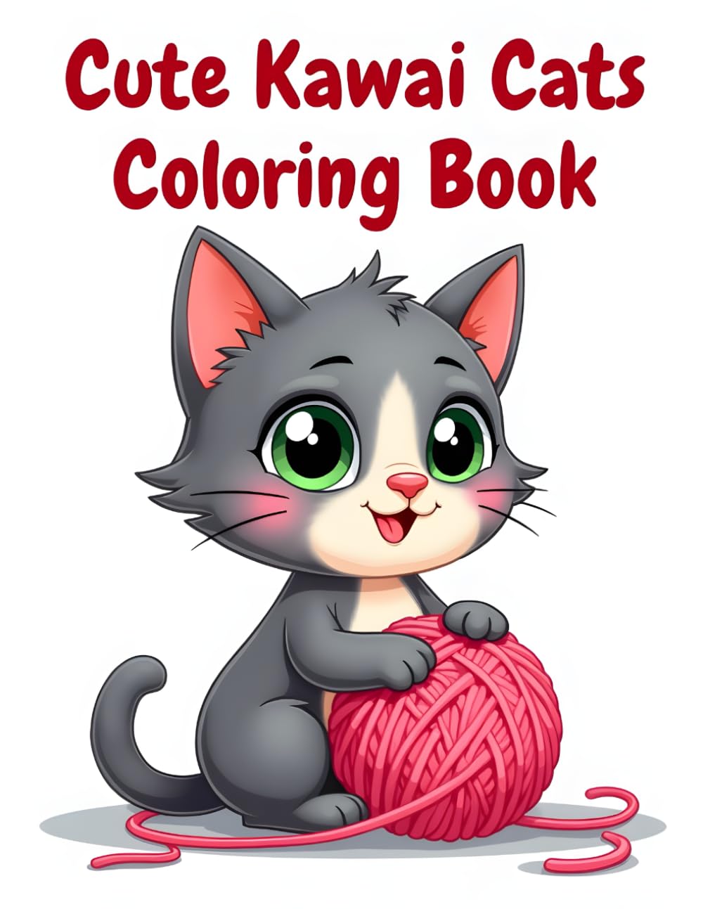 Cute Kawaii Cats Coloring Book
