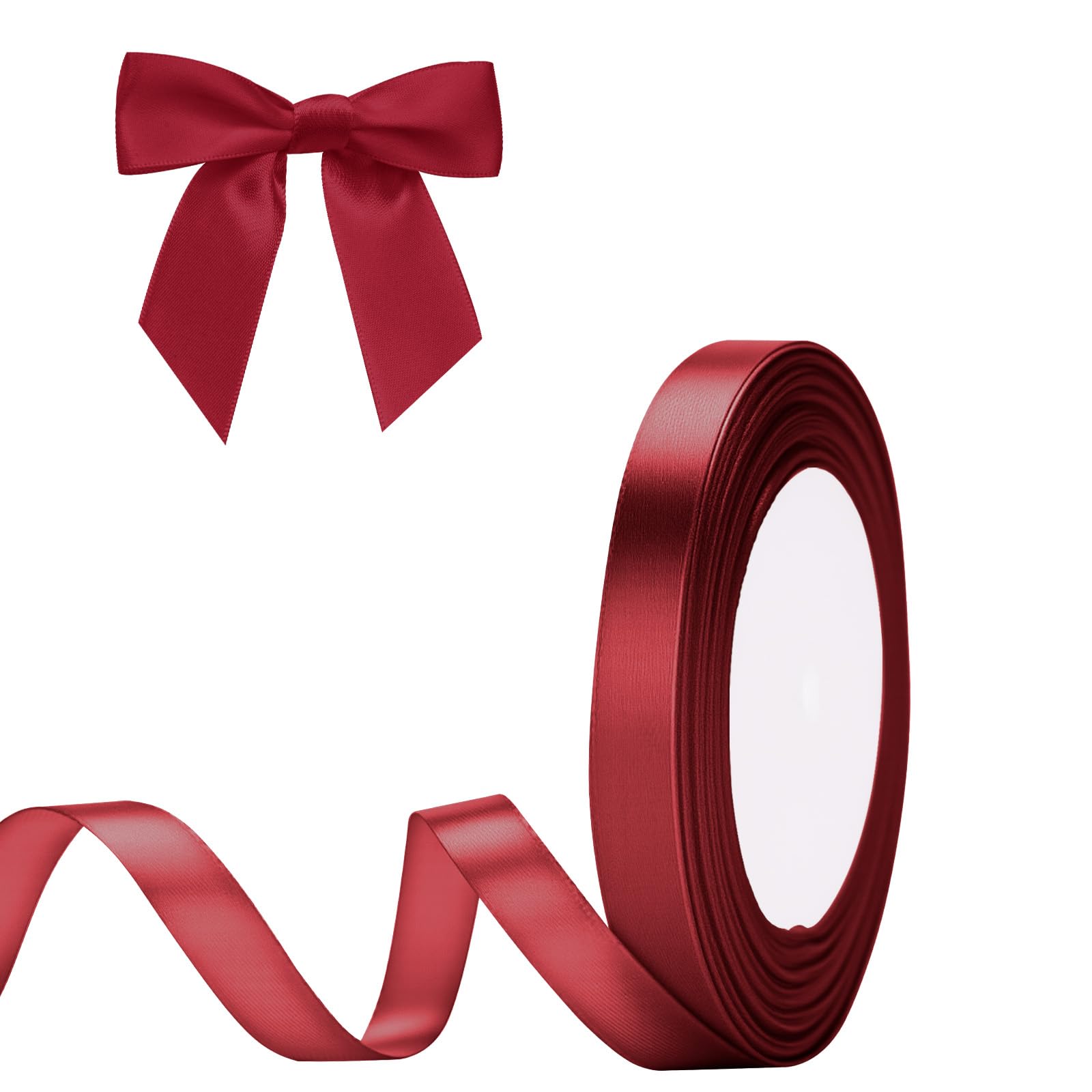 G2PLUS Baby Pink Satin Ribbons 10mm: Thick Fabric Gift Wrap Ribbons for Crafting, Party Decoration, 22m — view 79
