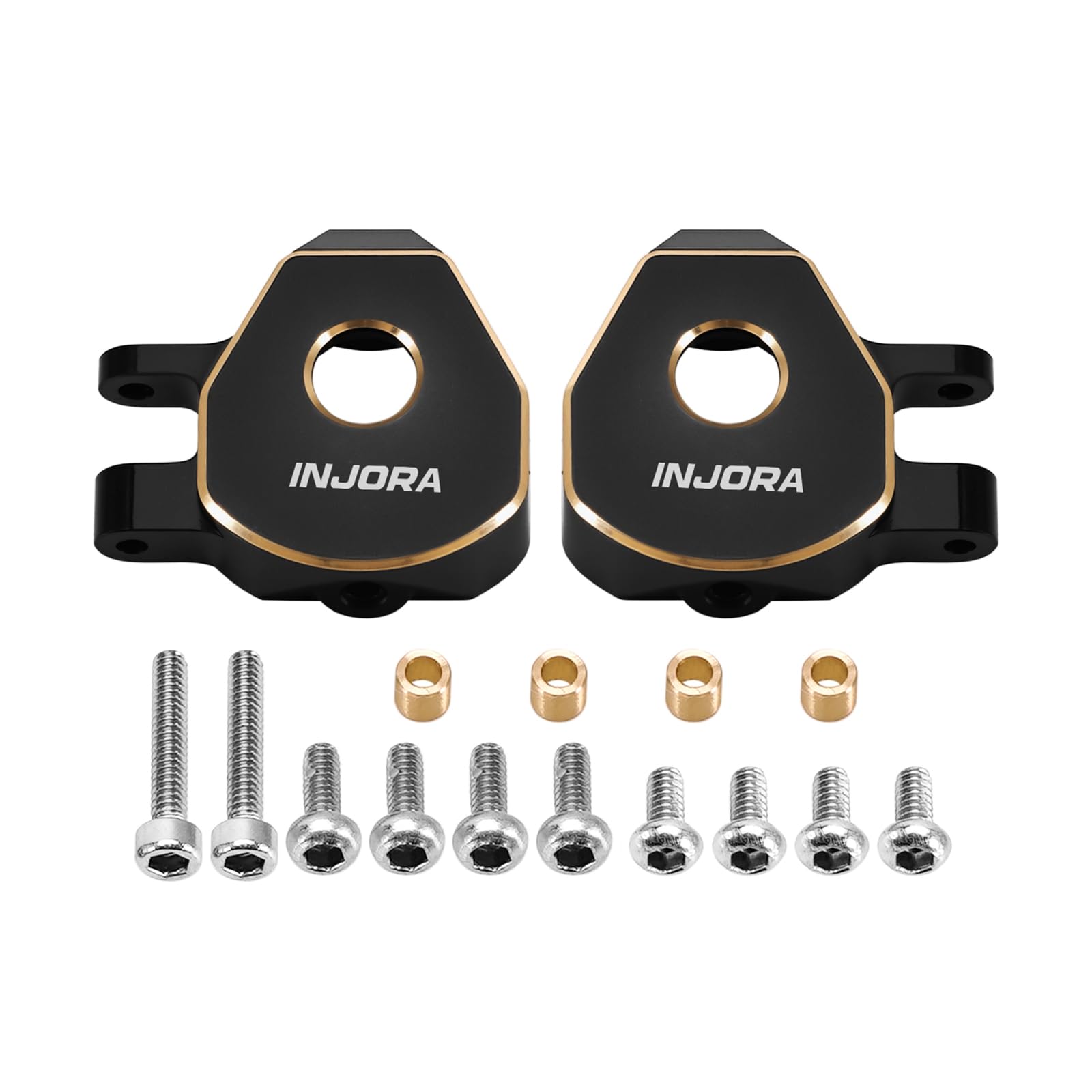 INJORA Jointures de direction en laiton avec revêtement noir pour mise à niveau 1/32 Redcat Ascent-32