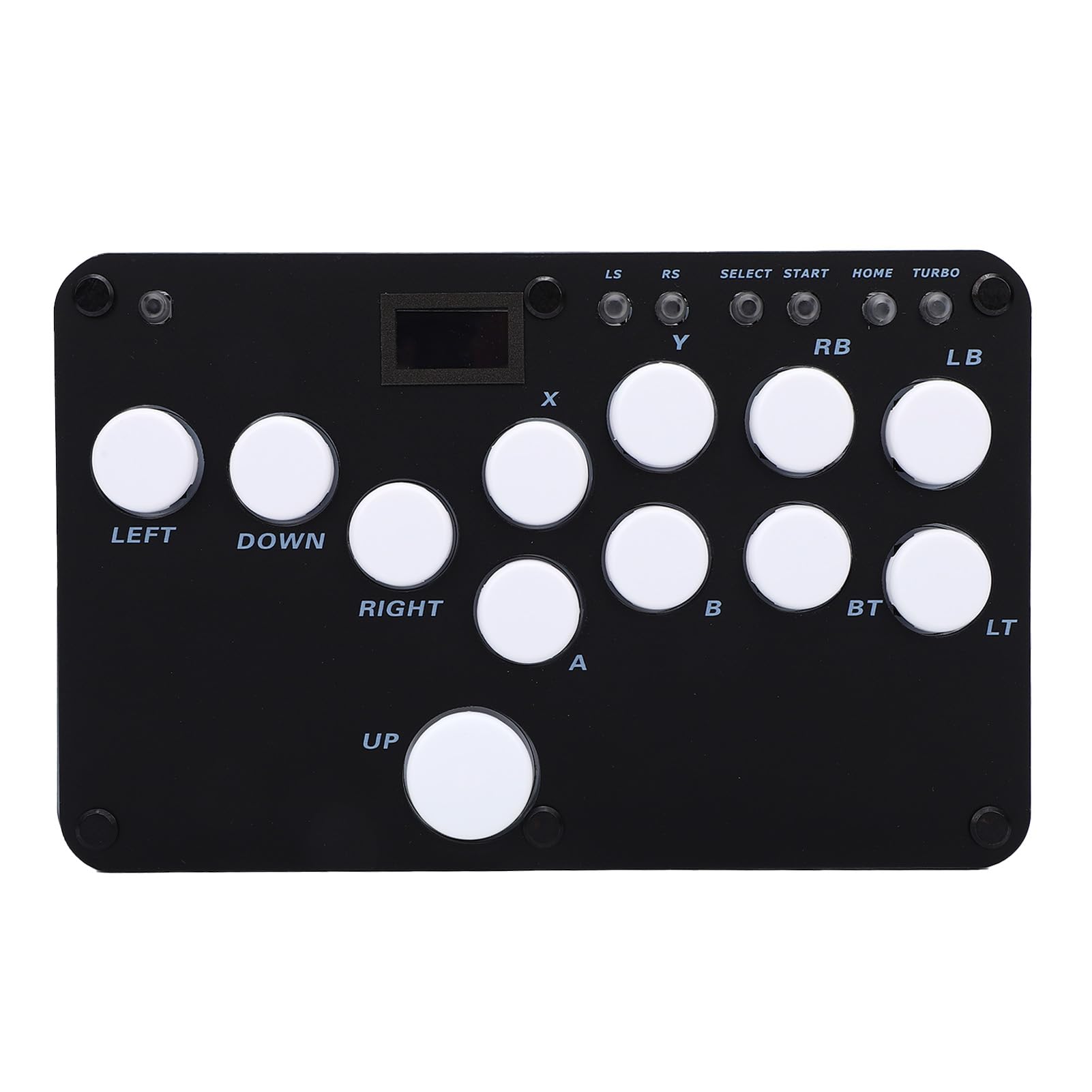 Fabater Kontroler światła RGB Fight Stick z możliwością Wymiany Podczas Pracy, Krótki Czas Oczekiwania dla Konsoli do Gier, Czarny