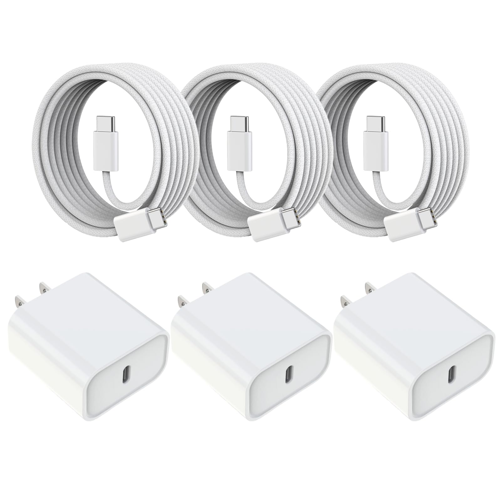 Cargador rápido iPhone 17 para evitar esperas con cable largo trenzado USB C 8