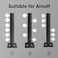 Vista 2 de Atflbox El soporte de objetivo de tiro con balanceo de metal con 6 placas de acero para práctica de armas BB de airsoft (árbol de duelo)