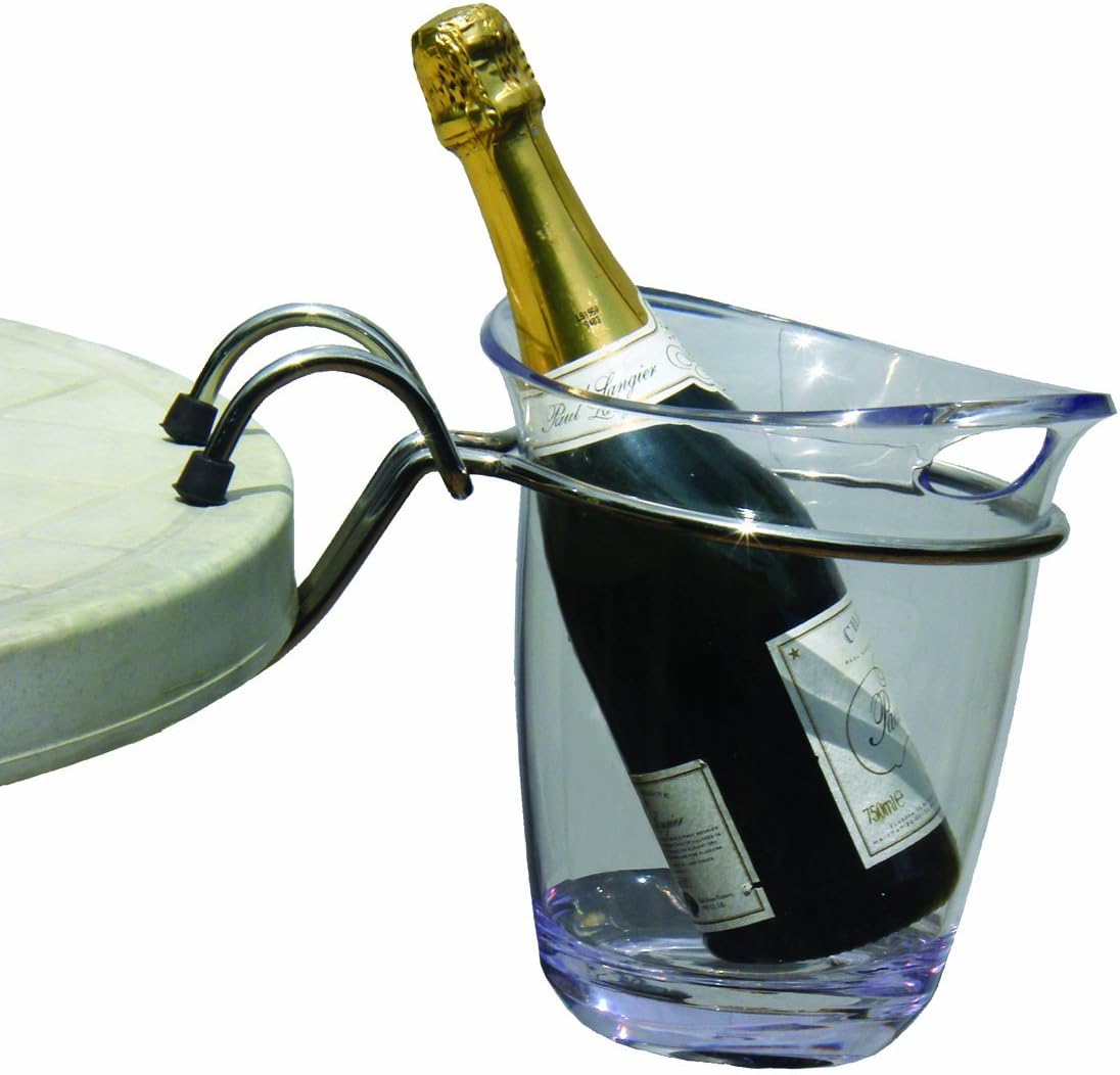EpicureanEurope Limited Connoisseur Set Champagne Bucket and Table Mounted Holder in Acrylic and Stainless Steel