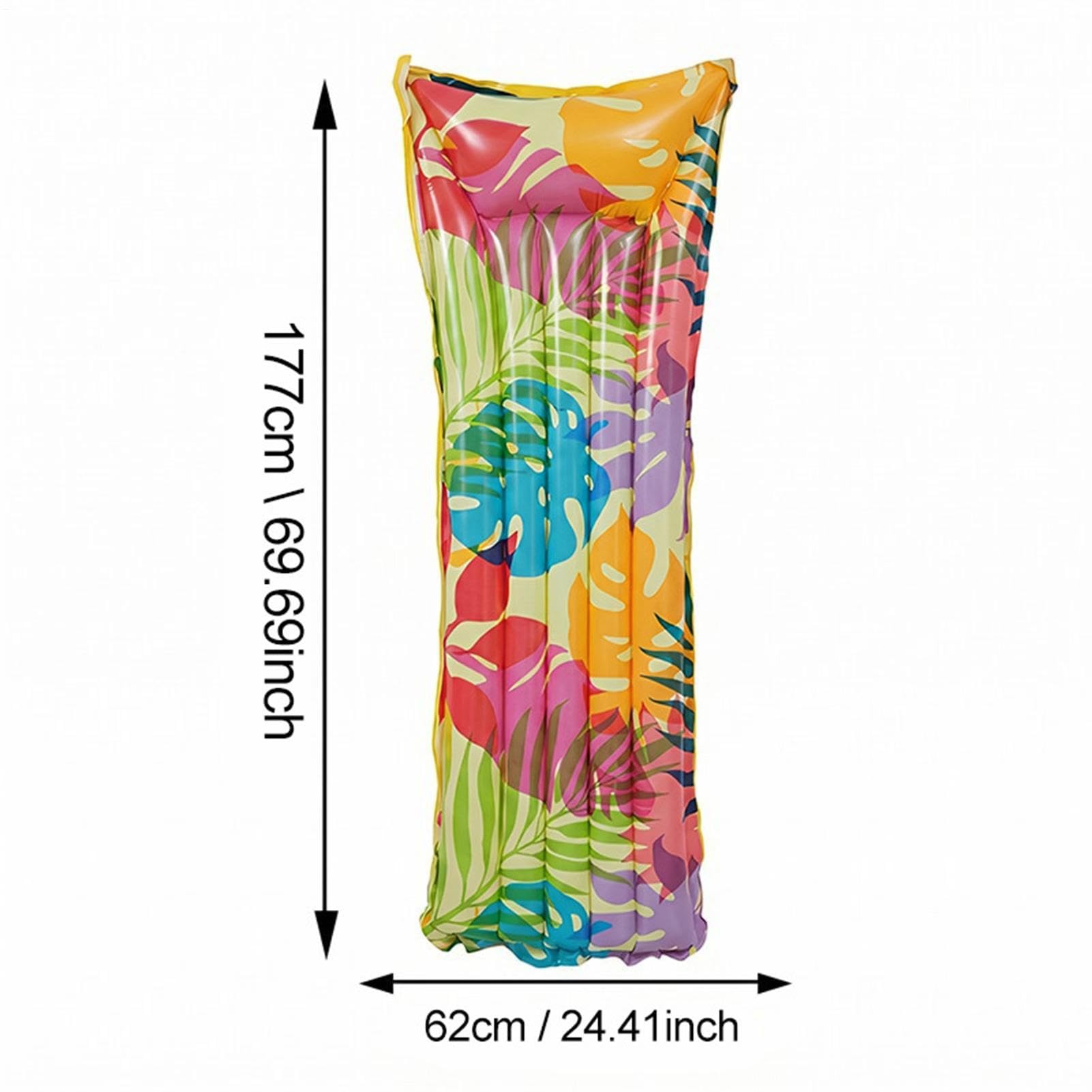 Pływający leżak basenowy 177 x 62 cm Duży Antywywrotny Dmuchany Materac | Dmuchany ponton basenowy Na Jezioro, Plażę, Rzekę, Morze, Park Wodny, Wakacje, Imprezę Oraz Opalanie.