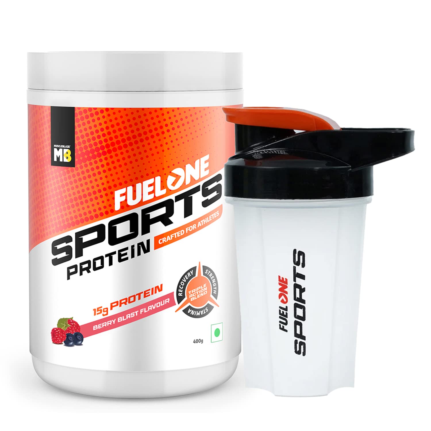 Buy MuscleBlaze Fuel One Sports Protein, 15 g Protein, Triple Action