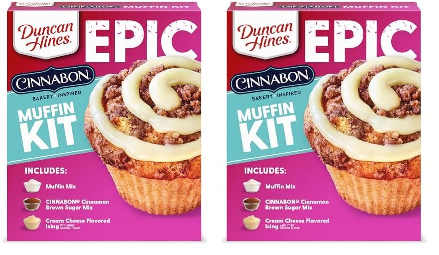 Duncan HinesEpic Cinnabon Bakery Inspired Muffin Kit, 32.42 oz. (Pack of 2)