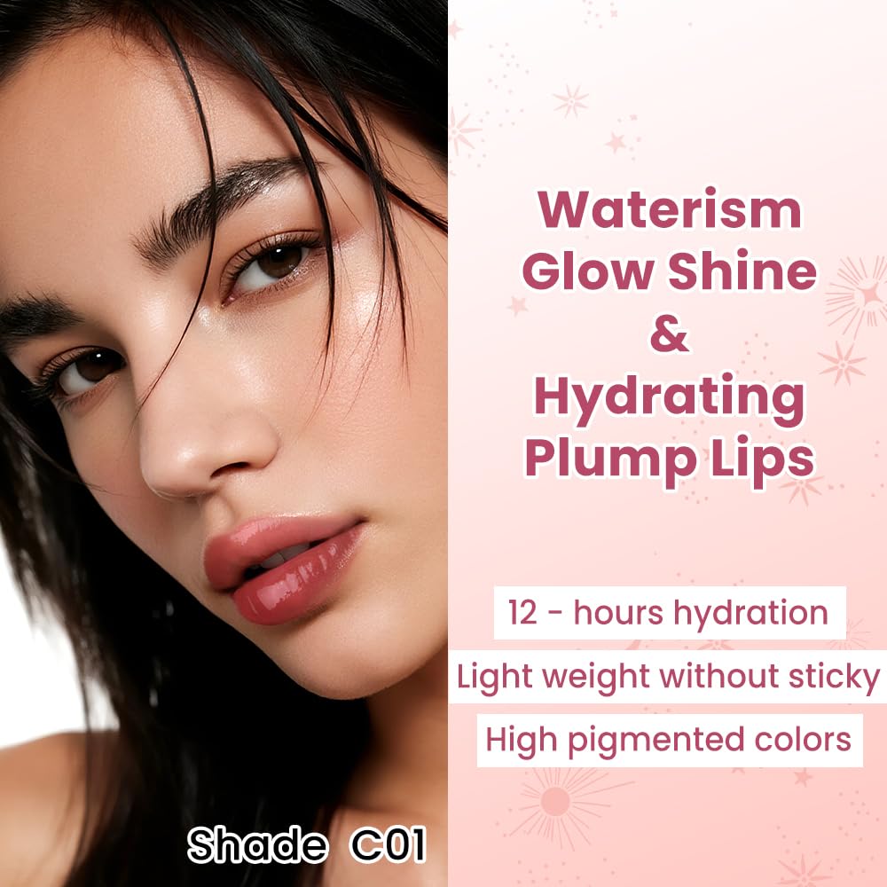 CATKIN Gloss Tinted Lip Balm, 2 in 1 Rossetto e Balsamo Labbra, Burrocacao Labbra Colorato, Formula Volumizzante e Leggero, Ultra Idratante, Essenza Vegetale, Lenitivo e Riparatore, 3.4g - 3