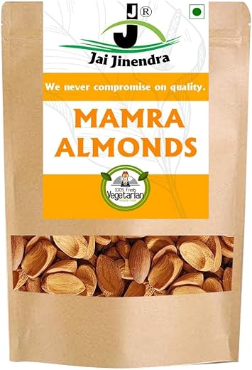 Jai Jinendra Dry Fruits Angutha Thumb Mamra Almonds Badam Momra Giri 250 g