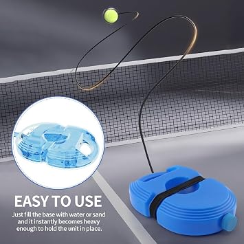 Tennis Trainer Rebound Ball with 3 String Balls,Solo Tennis Training Equipment for Beginners,Tennis Training Tool Rebound Tennis Trainer for Self Practice Tennis Training Tool