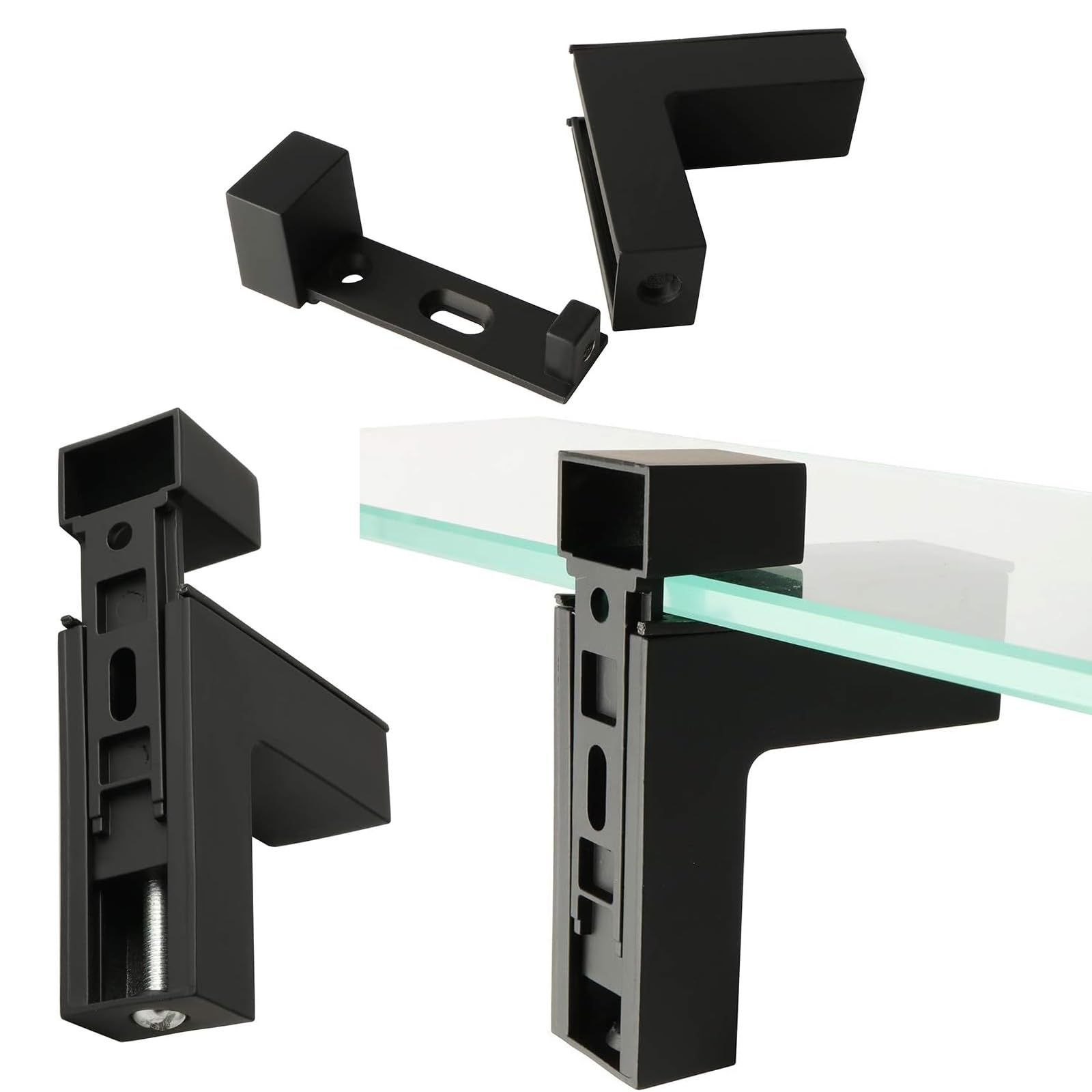 Morsetti Per Mensole In Vetro Sayayo - 2 Pezzi, Bianco, Per Spessori 5-30mm, Lega Di Zinco - Foto 4