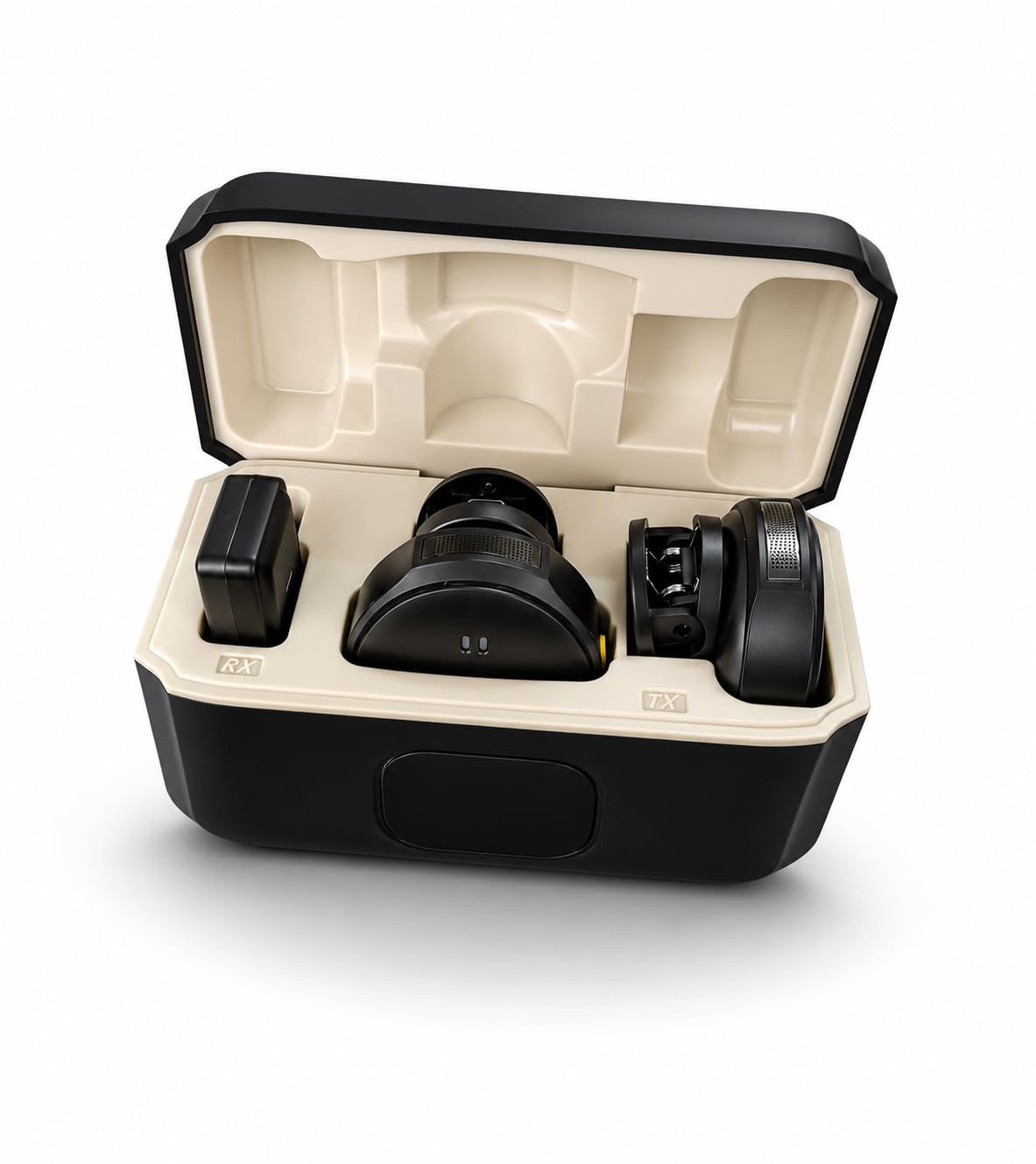 Kit 2 Microfones de Lapela Profissional, Transmissão Sem Fio, Case de Carregamento,