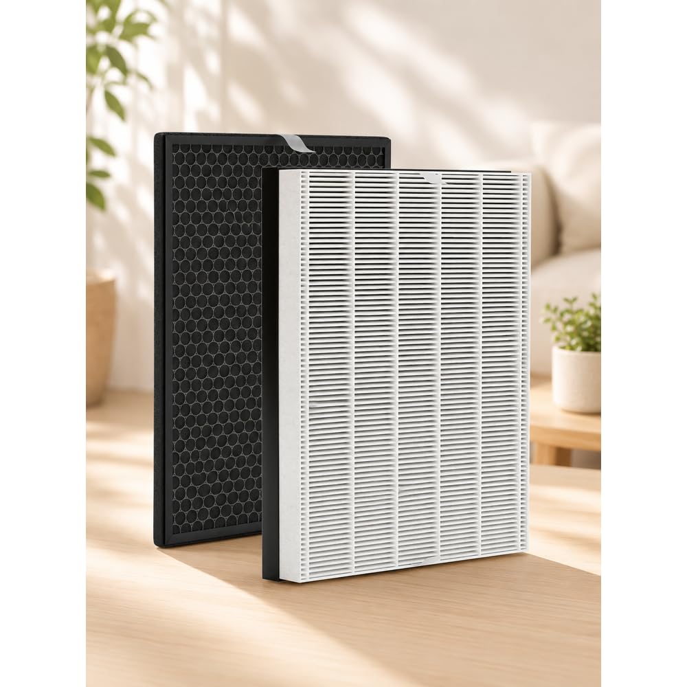 Comedes Ersatzfilterset passend für Philips AC1214/10 und AC2729/10 Luftreiniger | HEPA- und Aktivkohle-Filter | einsetzbar statt Philips FY1410/30 und FY1413/30 (2 Sets)