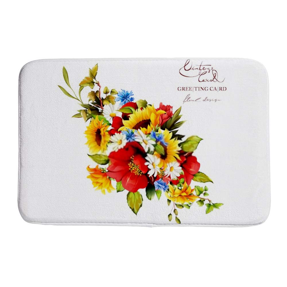Tapis de bain Bouquet Tournesol pour réveiller la décoration de votre salon ou cuisine