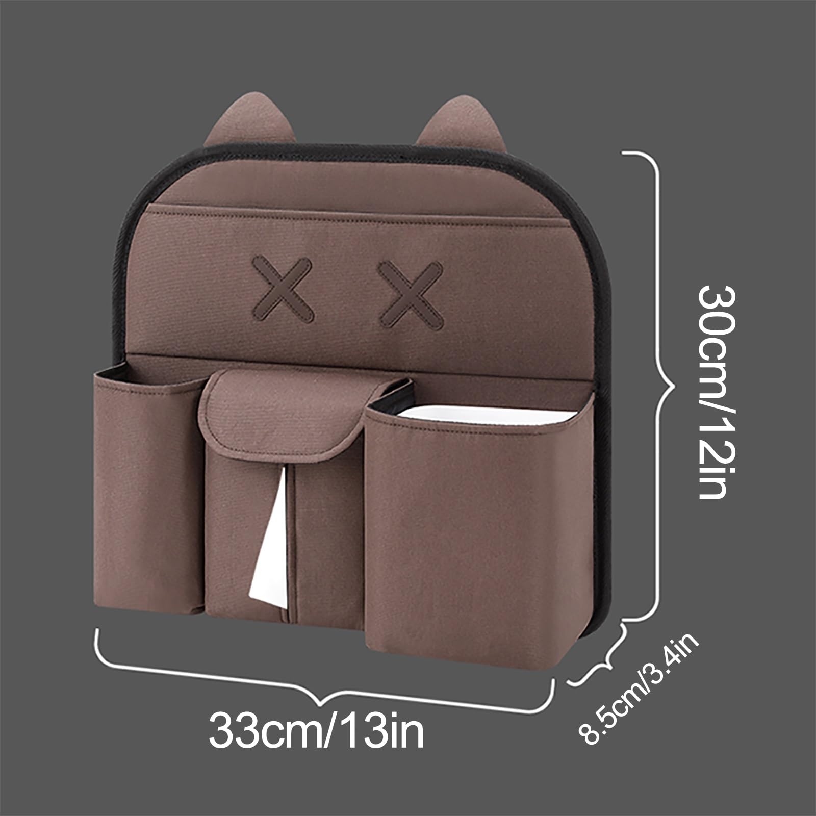 Organizer per seggiolino Auto con Spallacci Regolabili in Lunghezza, Auto Organizzatore Kick Mats Impermeabile Sedile Posteriore, Organizer per sedili Posteriori con(Black)