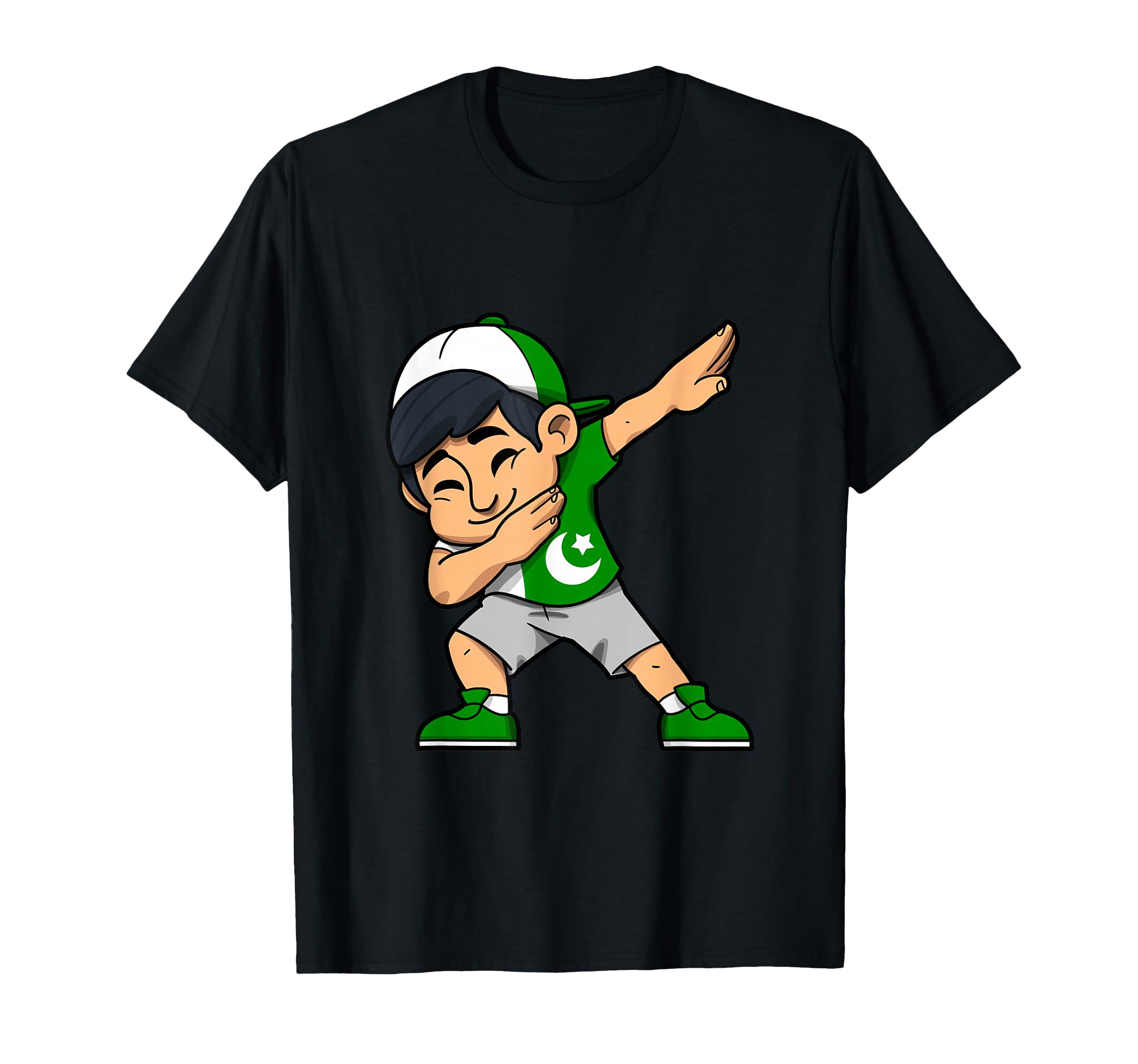 Dabbing Boy Pakistani Cricket Player Pakistan Flag T-Shirt