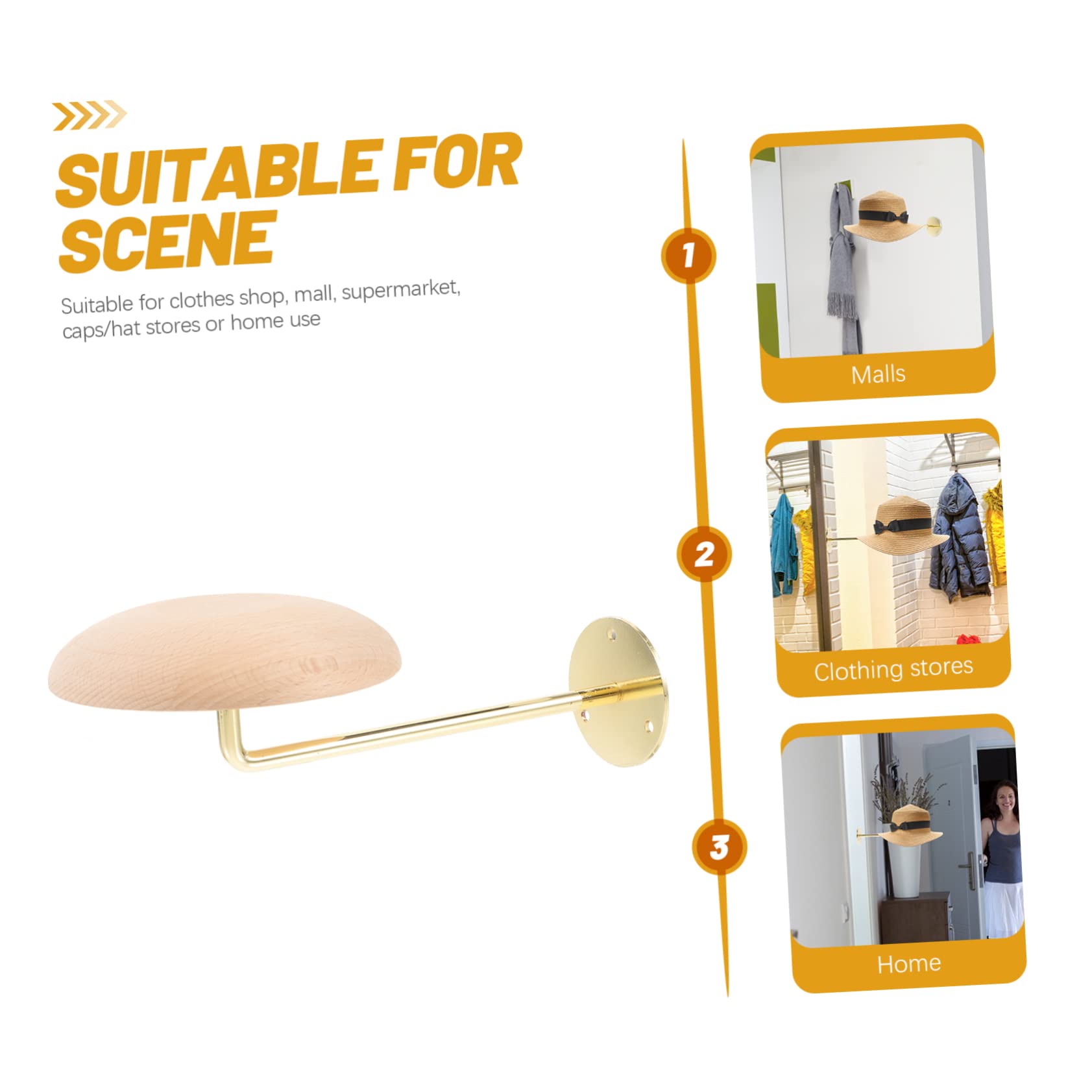Zerodeko Soporte de Pared para Gorras de Béisbol de Madera y Metal