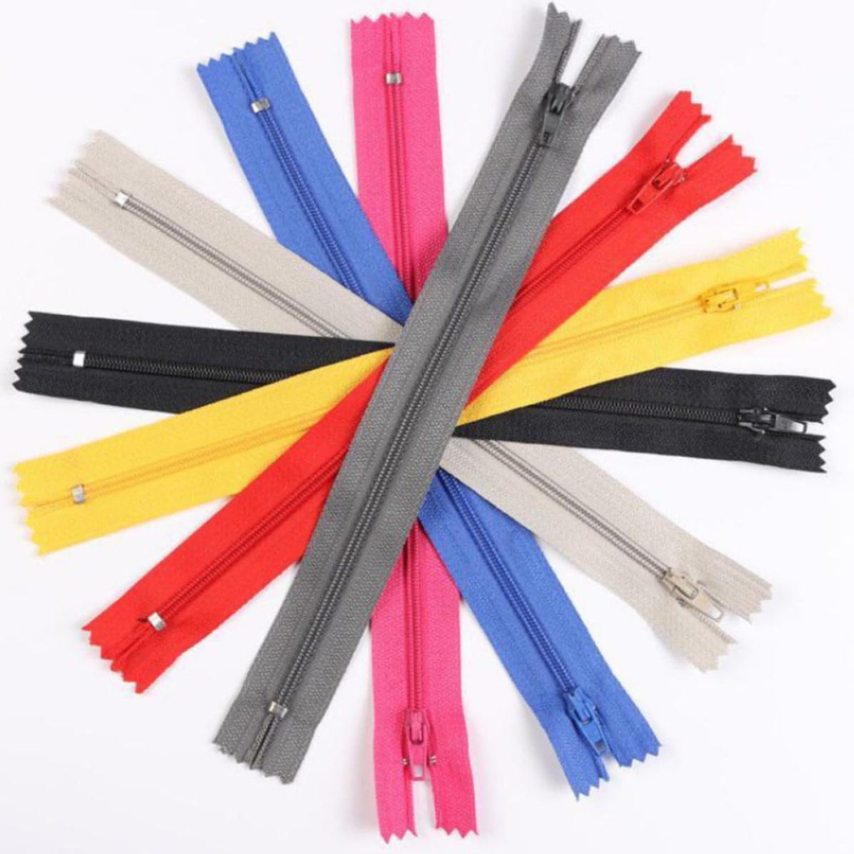 100pcs Colorful Nylon Zippers for Sewing Clothing Accessories