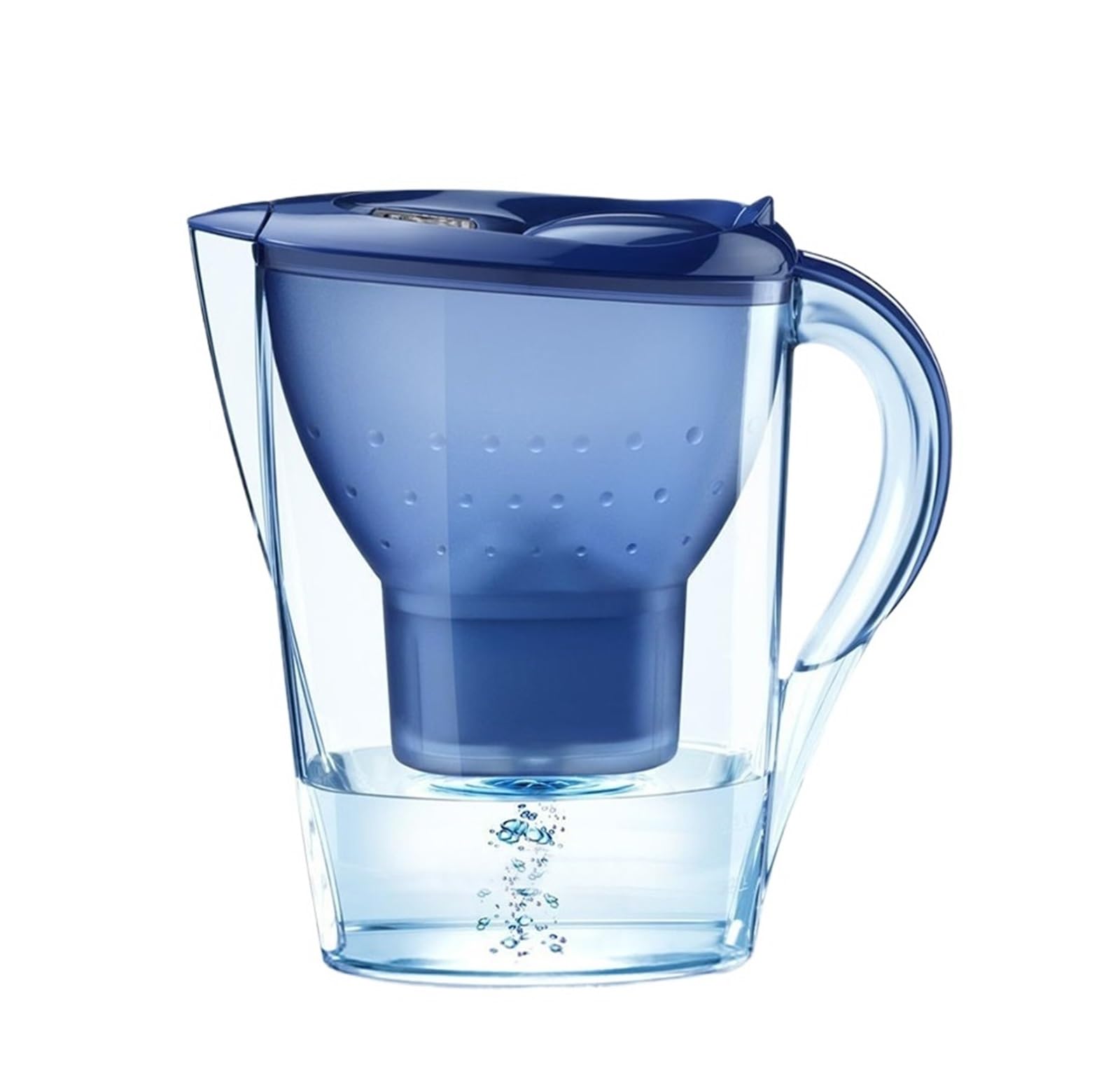 Serbatoio Filtro Acqua Potabile Filtri for l'acqua Brocca for l'acqua Ionizzatore Cucina Purifica Filtro for bollitore Brocca da 3,5 Litri Attivata for Uso Domestico (Color : Blauw)