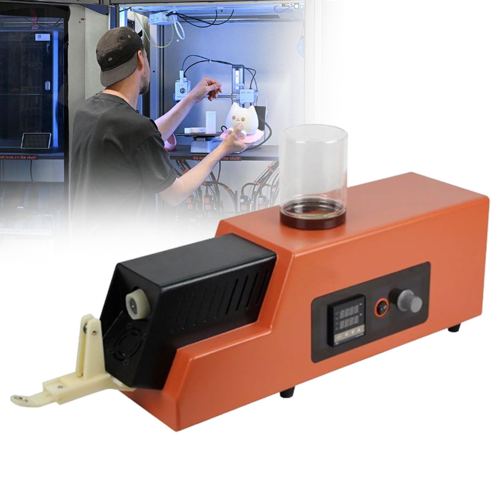 Zykuosus Filament Extruder For nting, Adjustable Speed Control, Dual Diameter, PLA ABS PVA HIPS Compatible