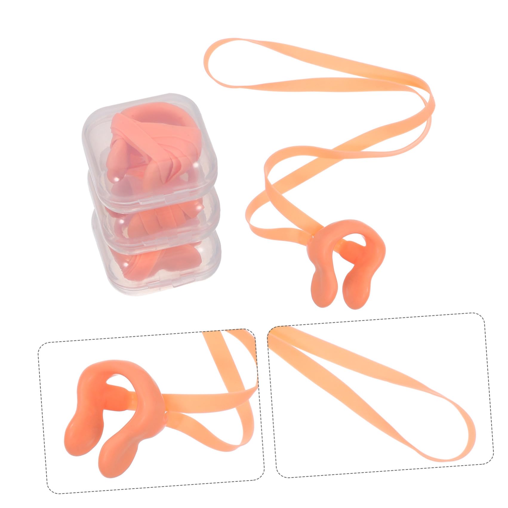 BESPORTBLE Fermanaso con Cordino Surfcasting Attrezzatura Anti-Perdita Nasale Clip Tappi Nasali per Nuotatori Stringinaso Impermeabile Morsetti per Naso Fornitura di Nuoto