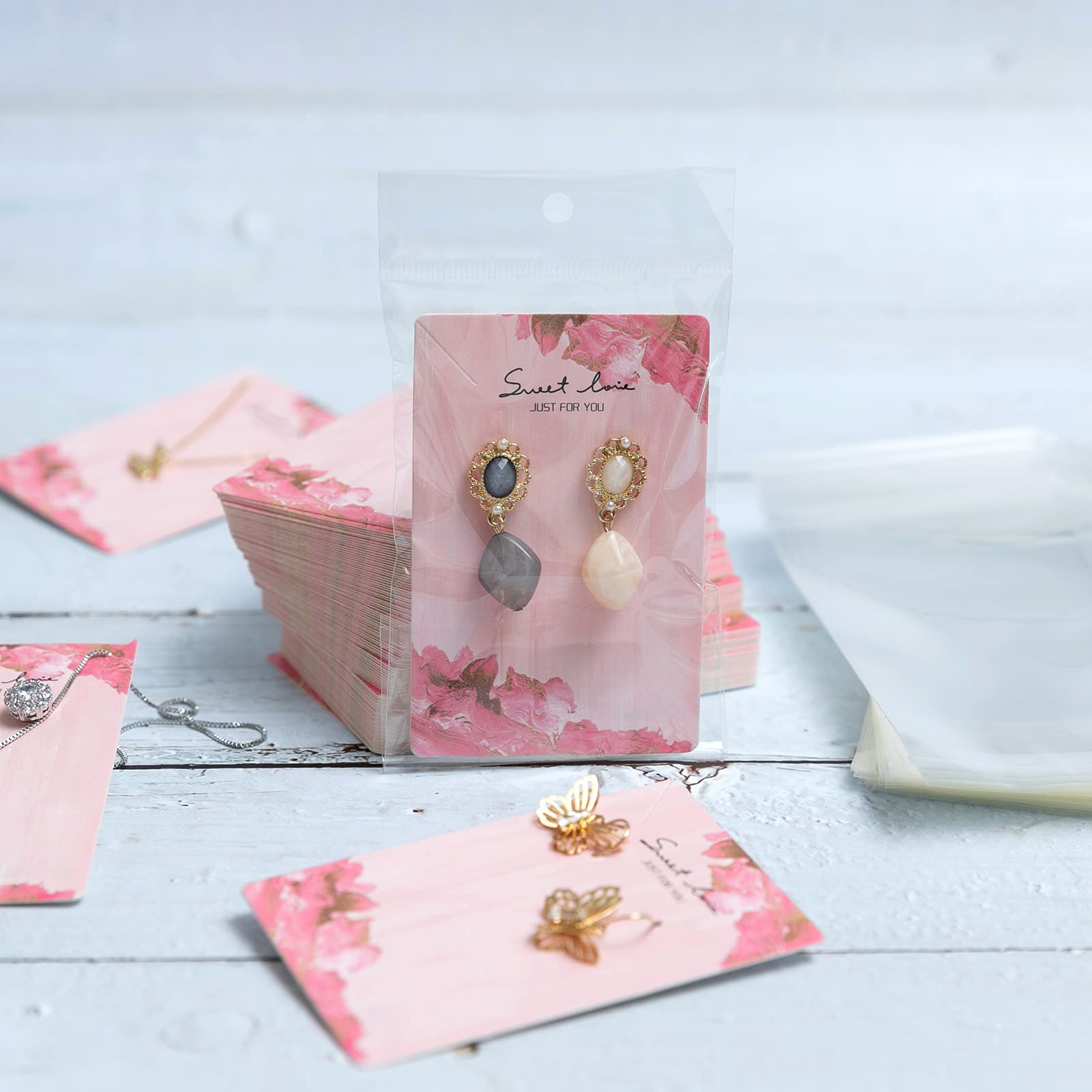 Lot De 20 Cartes Supports Bijoux 9x6 Cm Boucles D'oreilles Et Colliers - Femme - Perles & Co