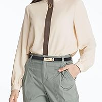 Vista 80 de Cinturón de cuero clásico con hebilla de metal para mujer con vestido de jeans Aah-negro-clásico