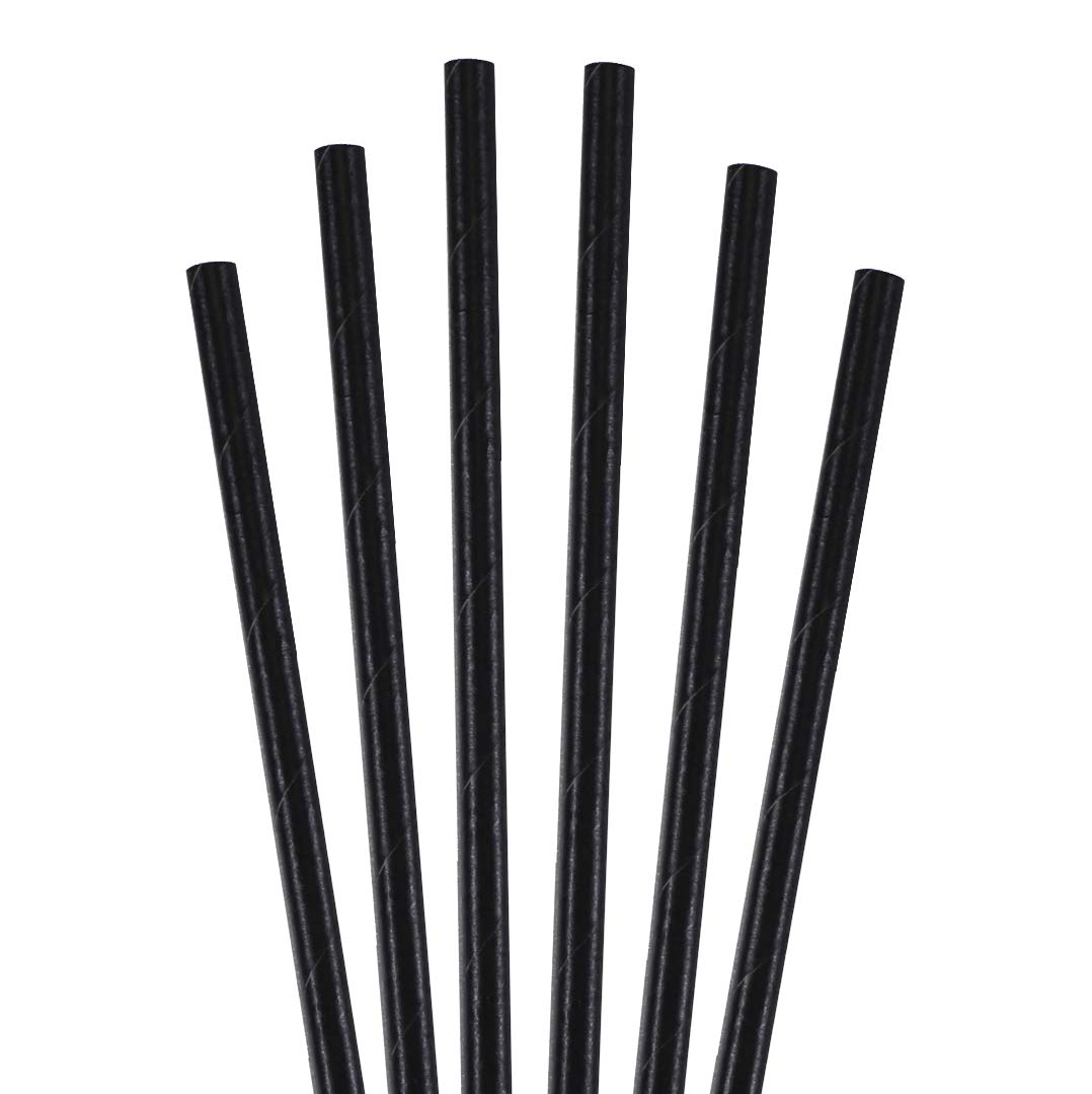 Aardvark5.75" Black Cocktail Paper Straws, 7,000 ct