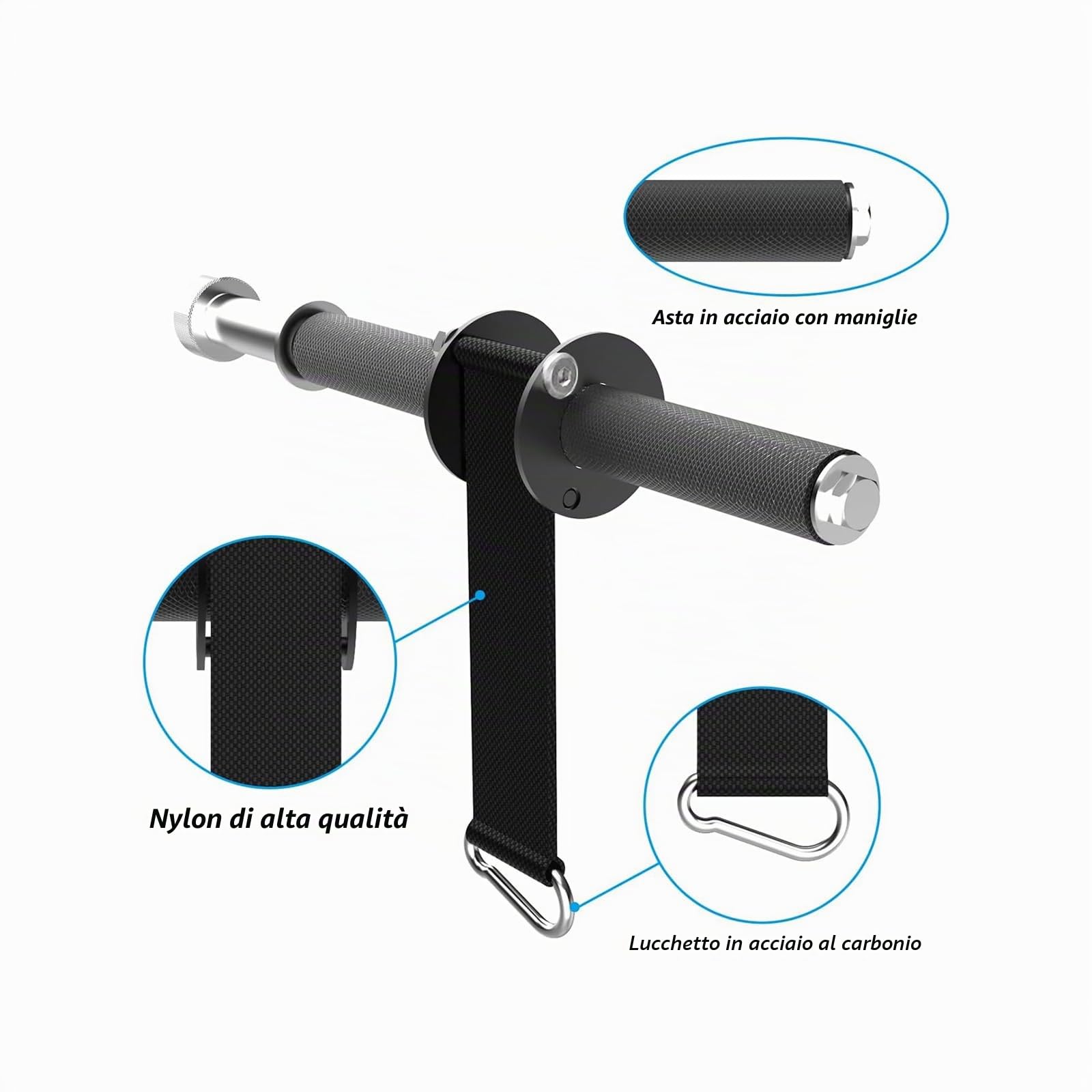 Wrist and Forearm Blaster, Rullo da polso e Rinforzo per avambracci per allenamento e allenamento, Ideale per l'allenamento della forza muscolare di mano, polso e avambraccio a casa o