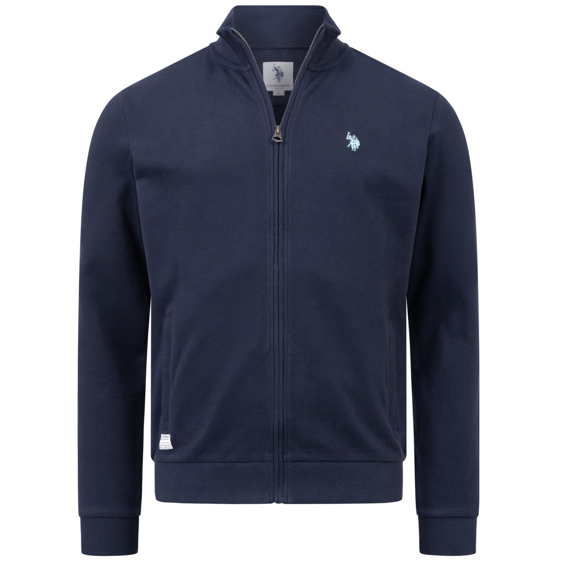 U.S. POLO ASSN. Herren Sweatjacke (S-XXL) 100% Baumwolle, Stehkragen, Langarm P028 - 1