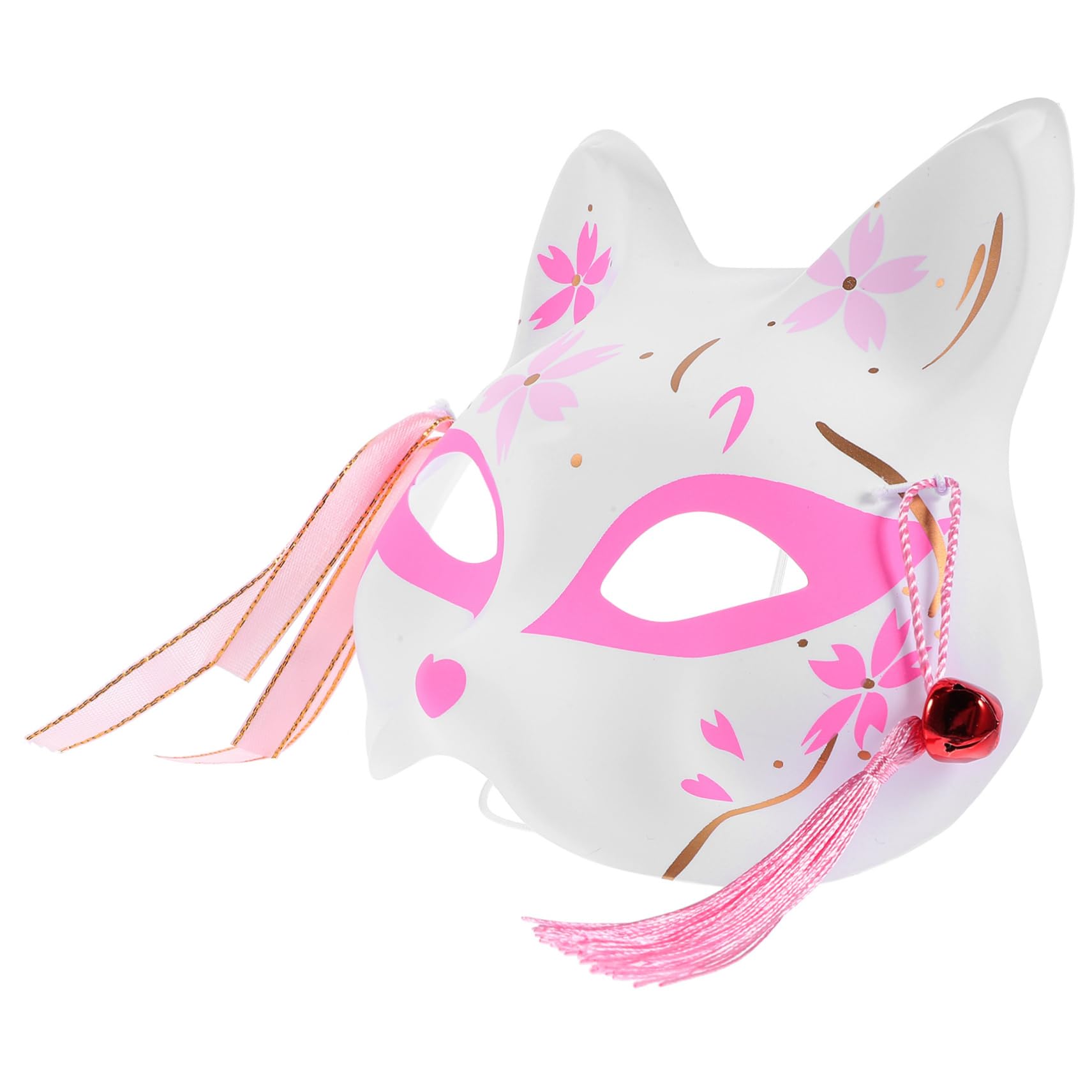 Healvian 1pc Half Face Cat Mask Fun Party Decorative Prop for Halloween Role-playing Events and Festivals Safe Materials for Easy Wear and Enjoyment
