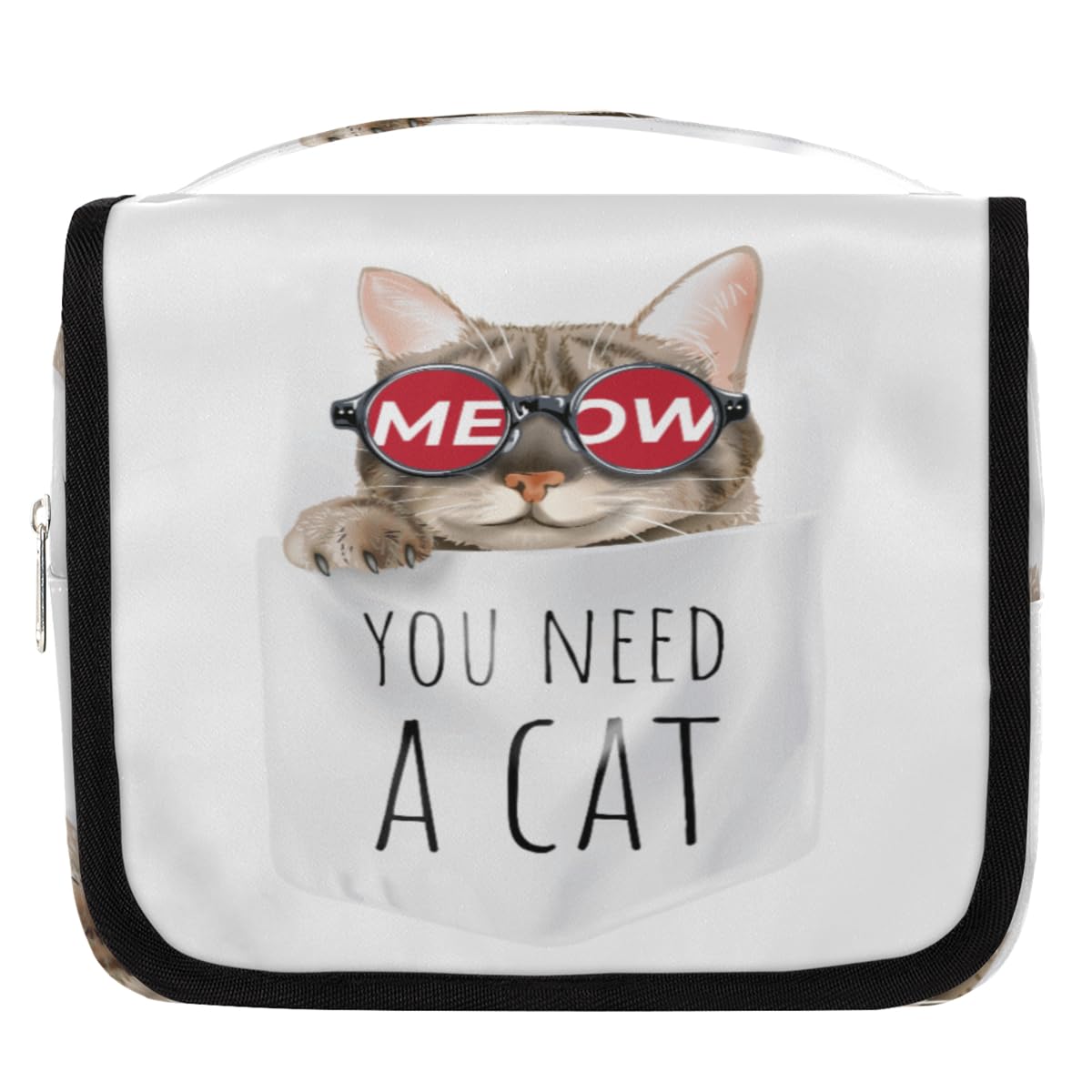 Trousse De Toilette Forme Chat Mignon - Sac De Voyage, Sport, Organisateur Cosmétique - 5