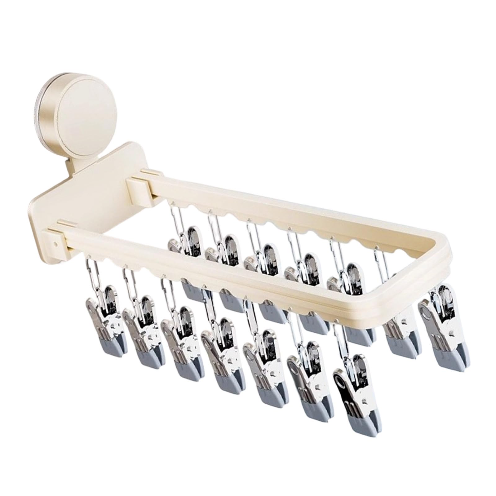 MIDOKSTUA Sturdy Carbon Steel Drying Rack for Sock Features Silicone Suction Cups and Space Saving Foldable Designs Laundry Drying Rack