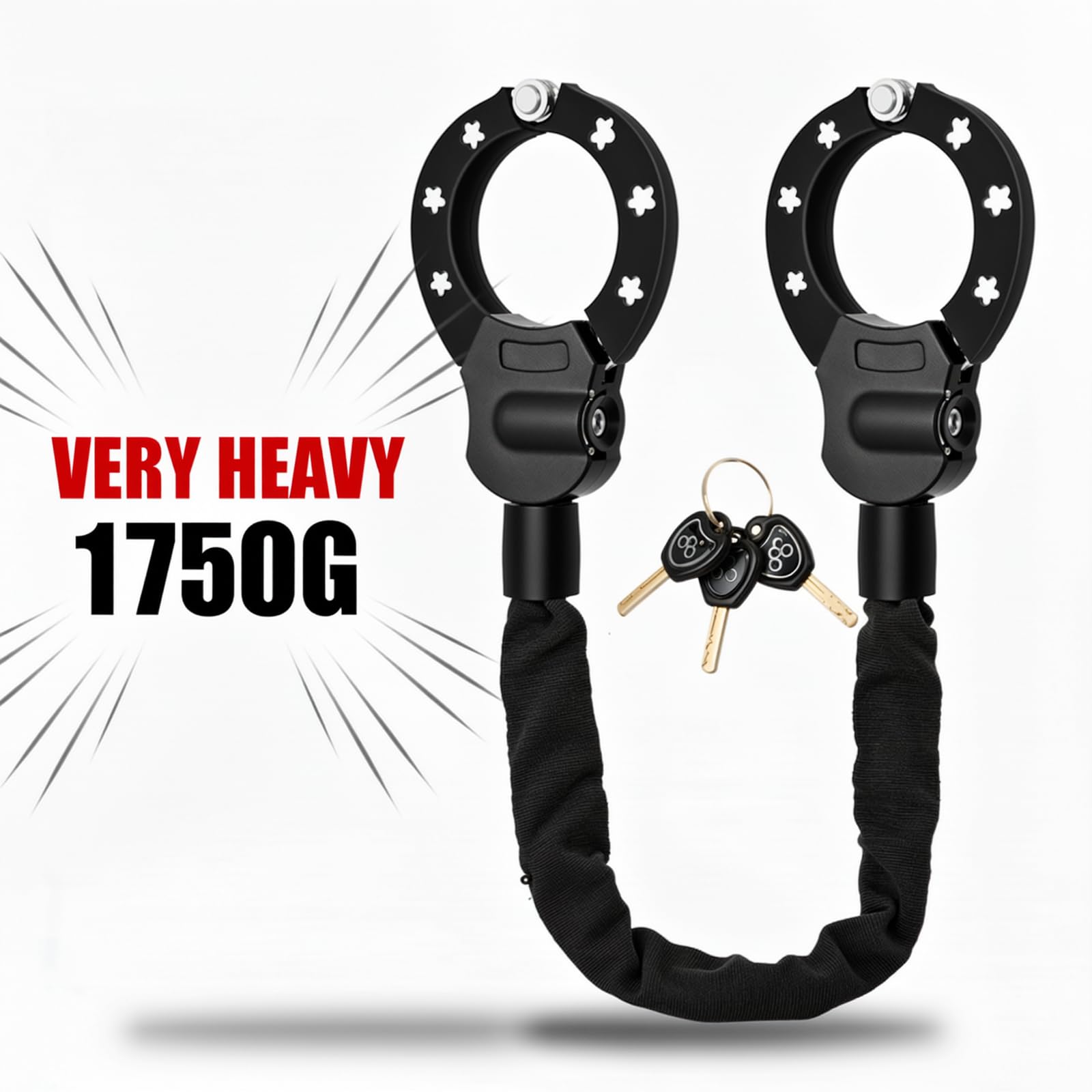 Lucchetto Monopattino Elettrico,Serratura Manette 93cm,Lucchetto BiciBlocco | Catena Bicicletta Antifurto, Accessori Monopattino Elettrico, per Scooter, Bicicletta, Quad, Moto