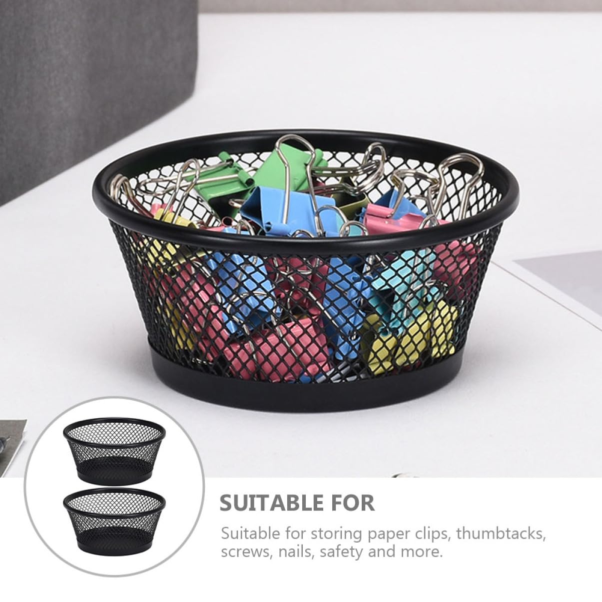 NUOBESTY 8stücke Klammernspender Aus Mesh Praktischer Papierclip Für Schreibtisch Für Büro Und Schule Stabil Und Stilvoll Für Ordnung Und Sauberkeit