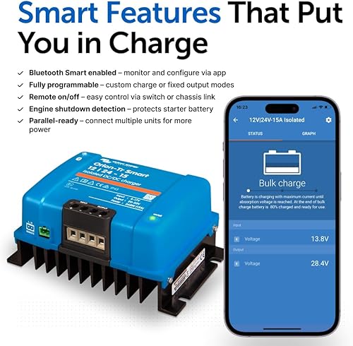 Miniatura 3 de Victron Energy Orion-Tr Smart DC to DC Charger (Bluetooth) - 12/24-Volt 15 amp 360-Watt - Battery Charger for Dual Battery Systems - Isolated