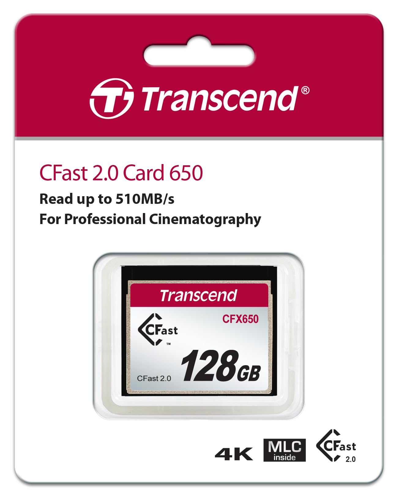 Amazon.com: Transcend 128GB CFX650, CFast 2.0, Up to 510 MB/s, SLC